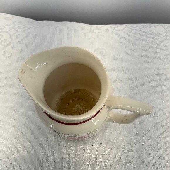 Vintage Knowles 82-3 Floral Ceramic Pitcher 5" Tall - Picture 3 of 5